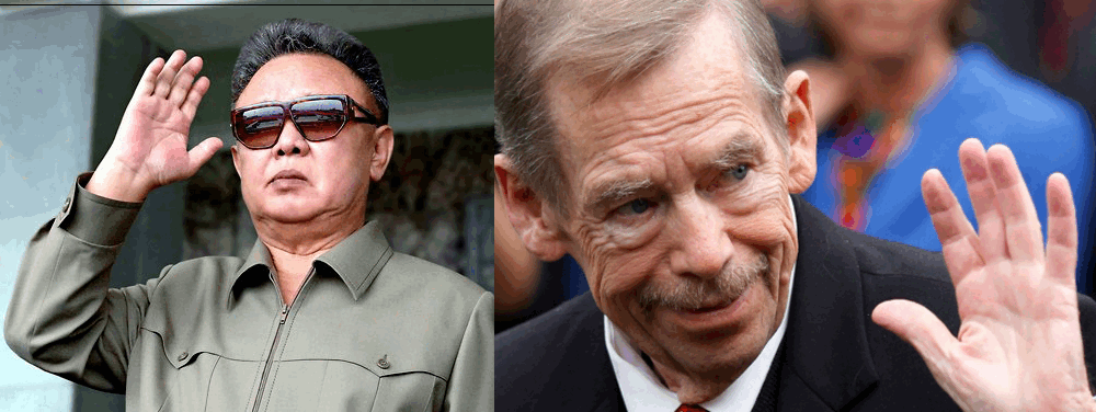 Kim Jong Il and Vaclav Havel